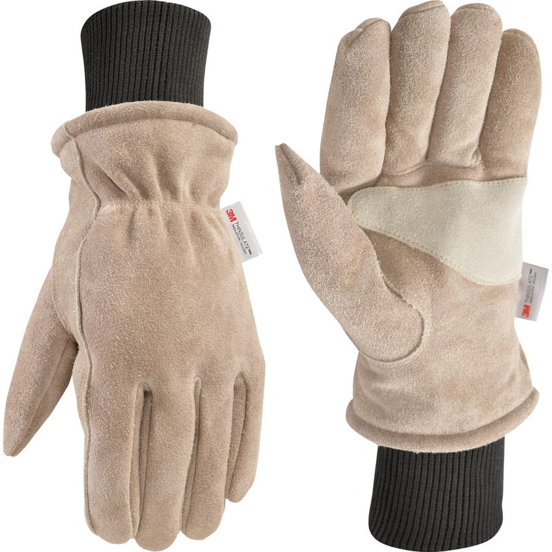 Wells Lamont Men's HydraHyde Insulated Split Leather Winter Work Gloves, X-Large (1196XL) - Image 1
